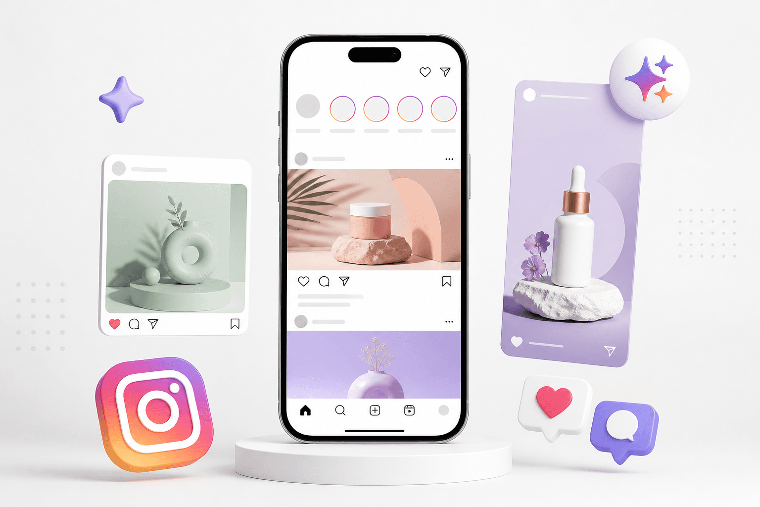 How to create Instagram posts with AI — feed, Stories, and Reels formats