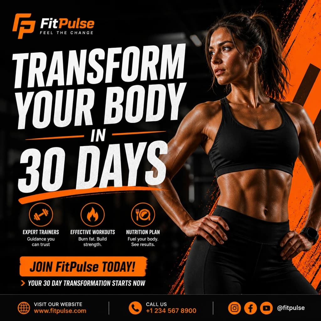Fitness brand promotional ad