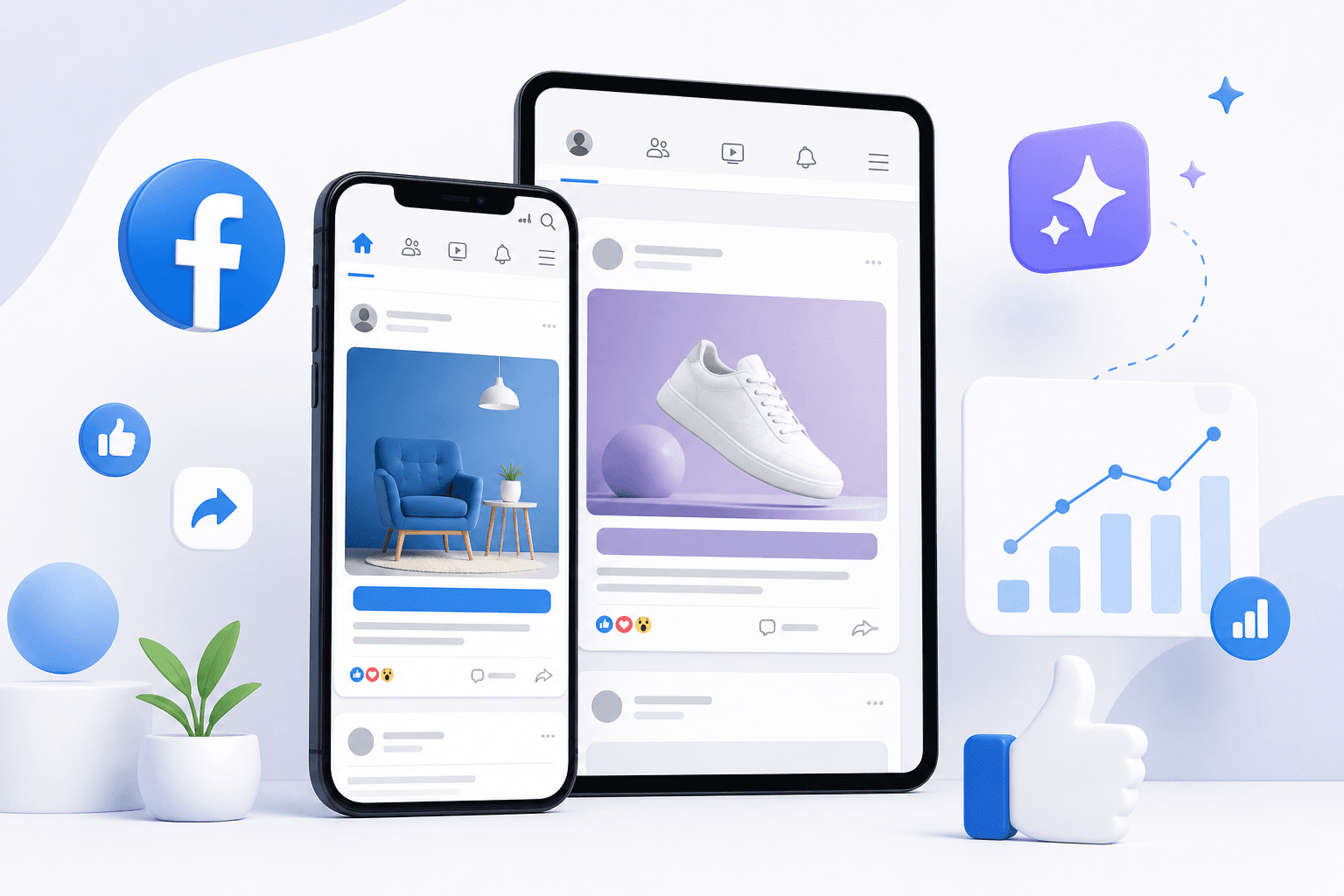How to create Facebook posts with AI — feed, Stories, and ad creatives